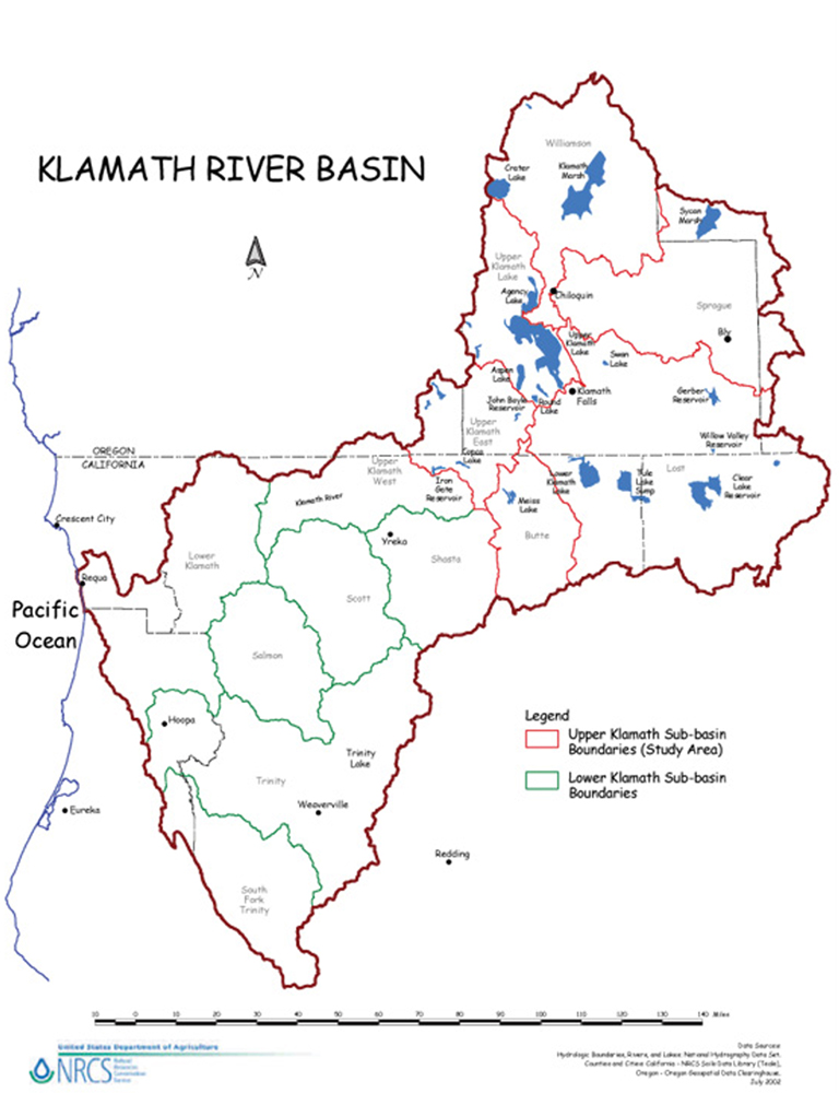 Map of the Klamath Basin
