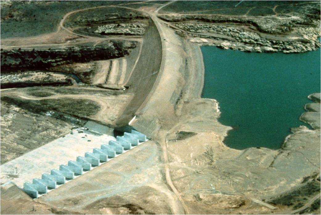 Ute Dam spillway