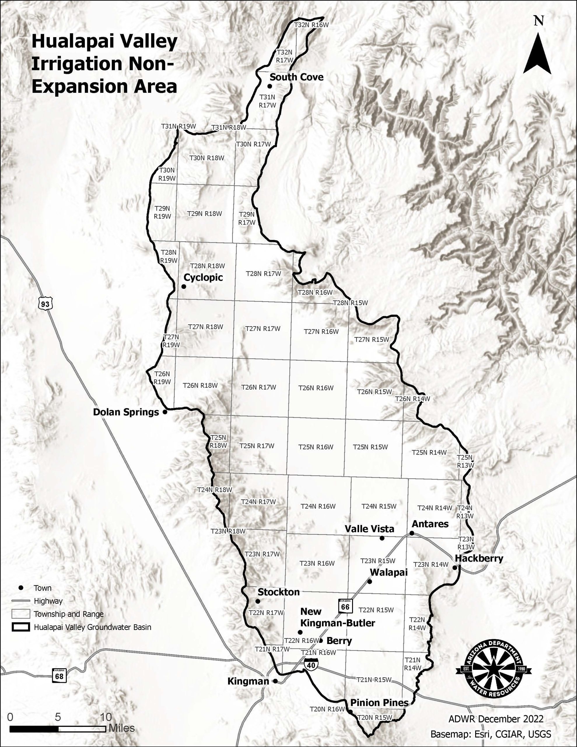 Map of the Hualapai Valley INA