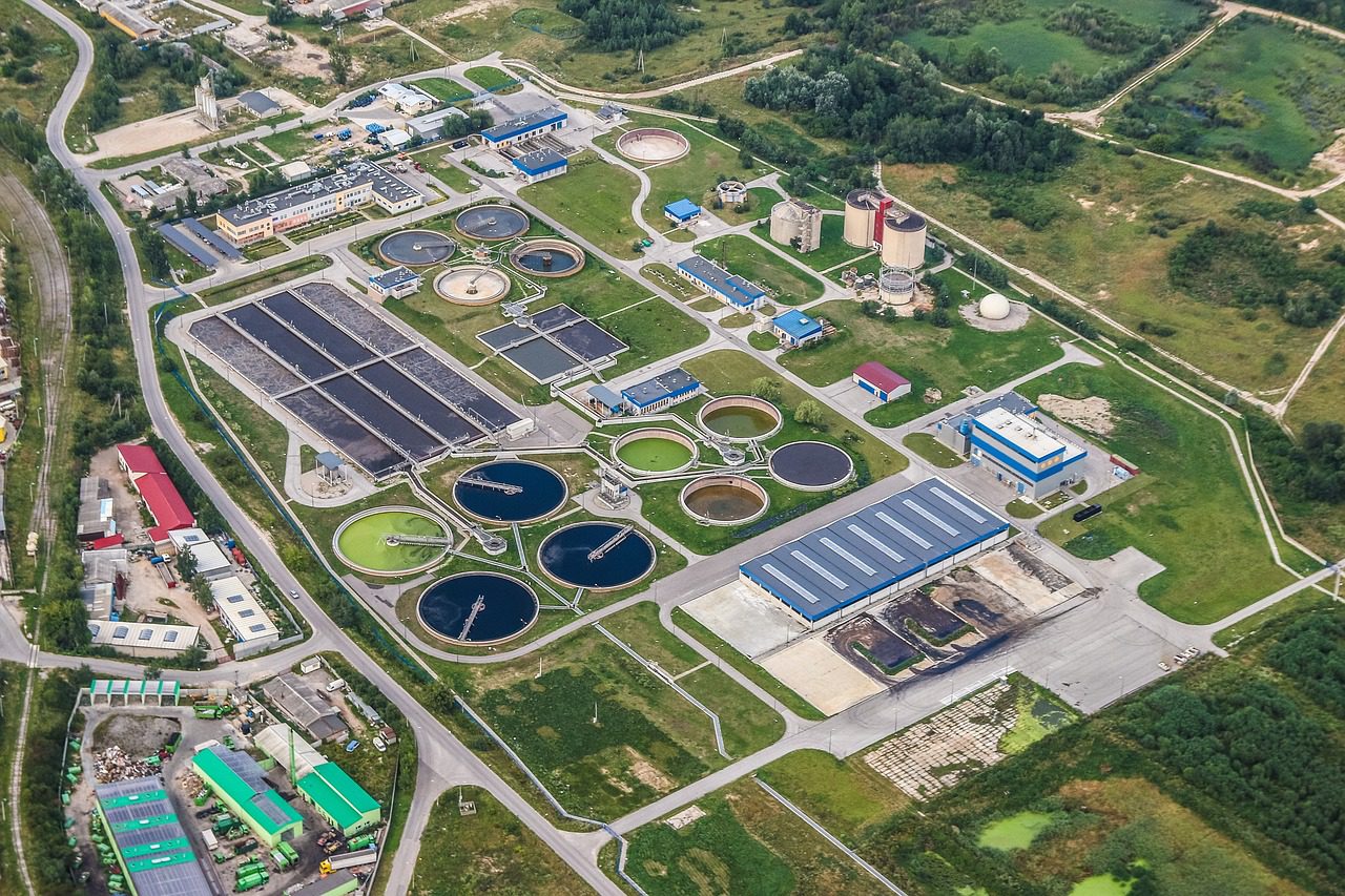 An image of a water treatment facility