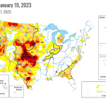 US Drought Monitor Map released January 19, 2023