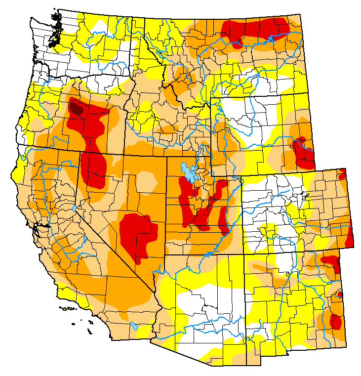 1-17-2023 drought map in the U.S.