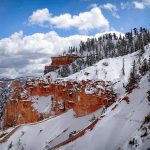 A picture of a snowy scene in Utah