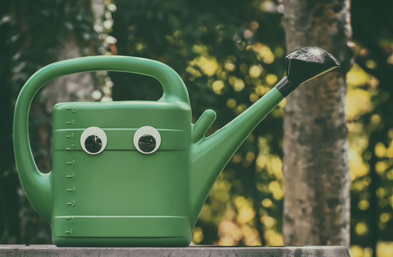 A picture of a cute watering can.