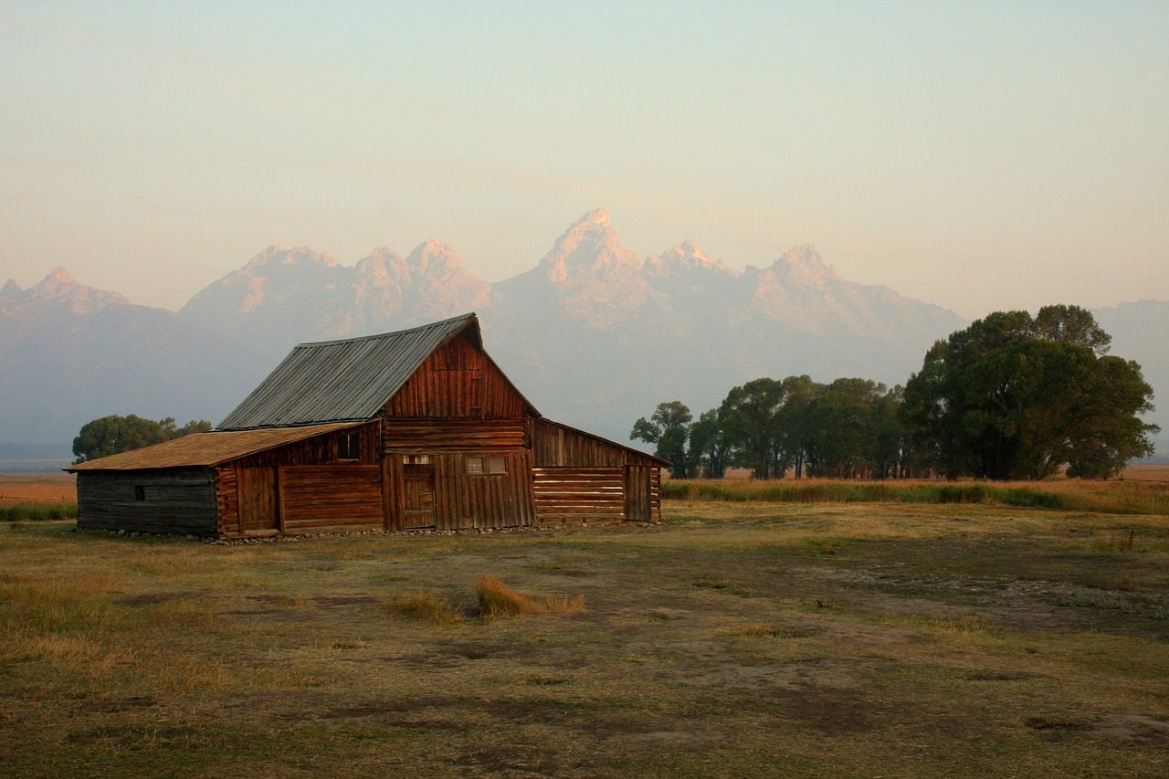 A rural scene in Wyoming