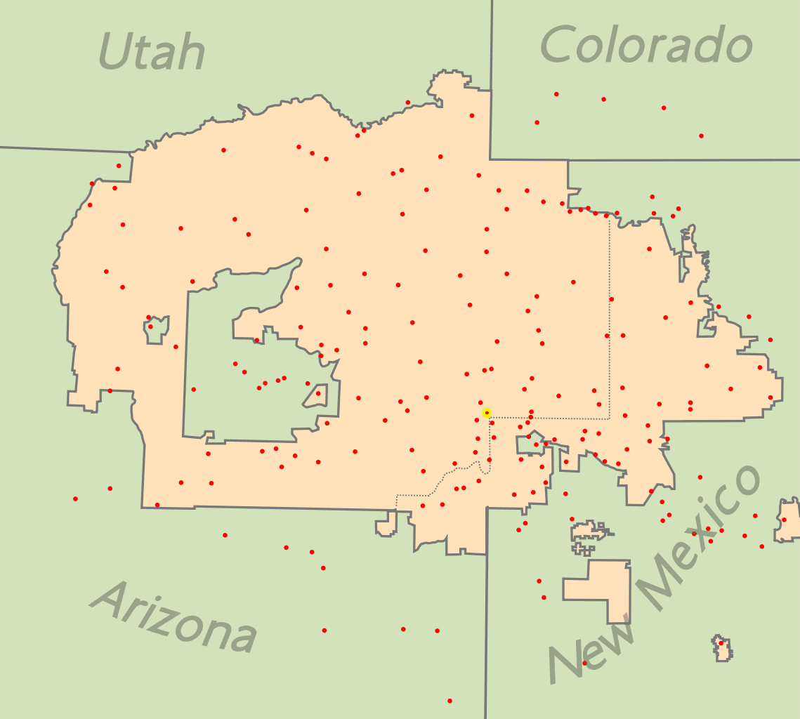 Map of the Navajo Nation