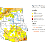 U.S. Drought Monitor map of the west