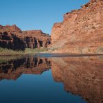 An image of the Colorado River with reflections