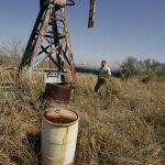 An abandoned oil well, one of several types of orphaned wells