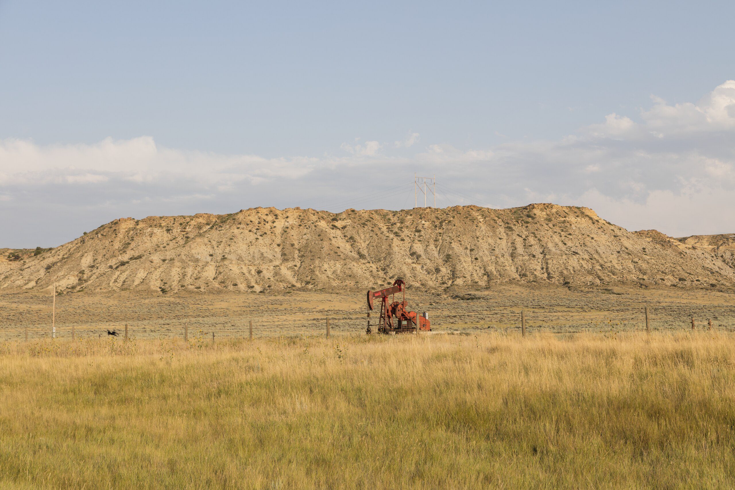 An oil well in Converse County, Wyoming