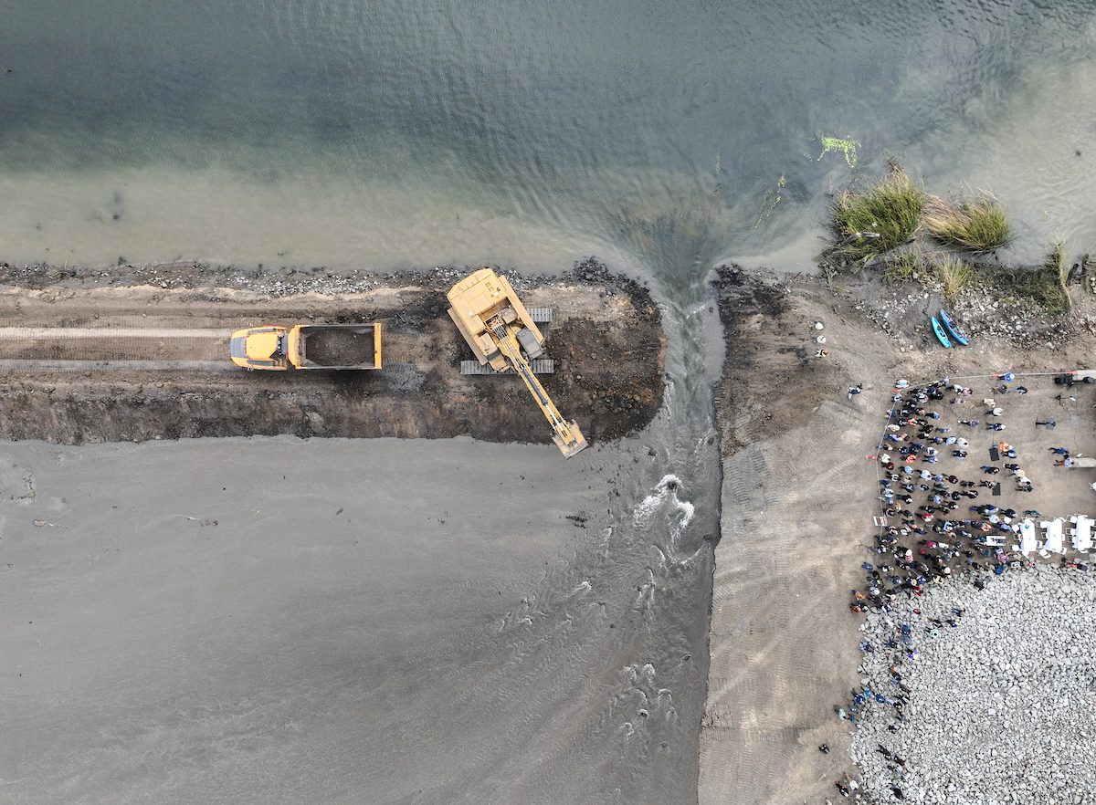 The Lookout Slough project restores 3,400 acres of tidal habitat, enhancing flood protection and supporting local wildlife, with public access for recreation.