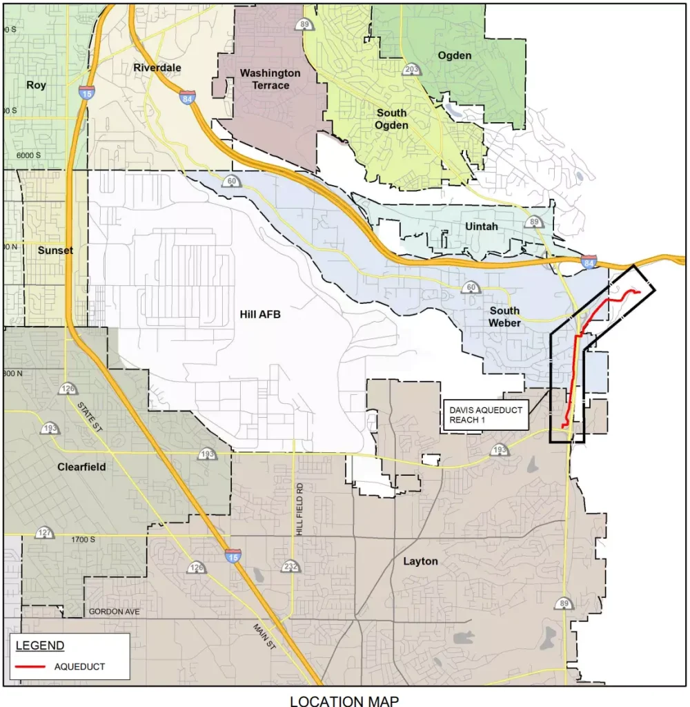 Davis Aqueduct Location Map