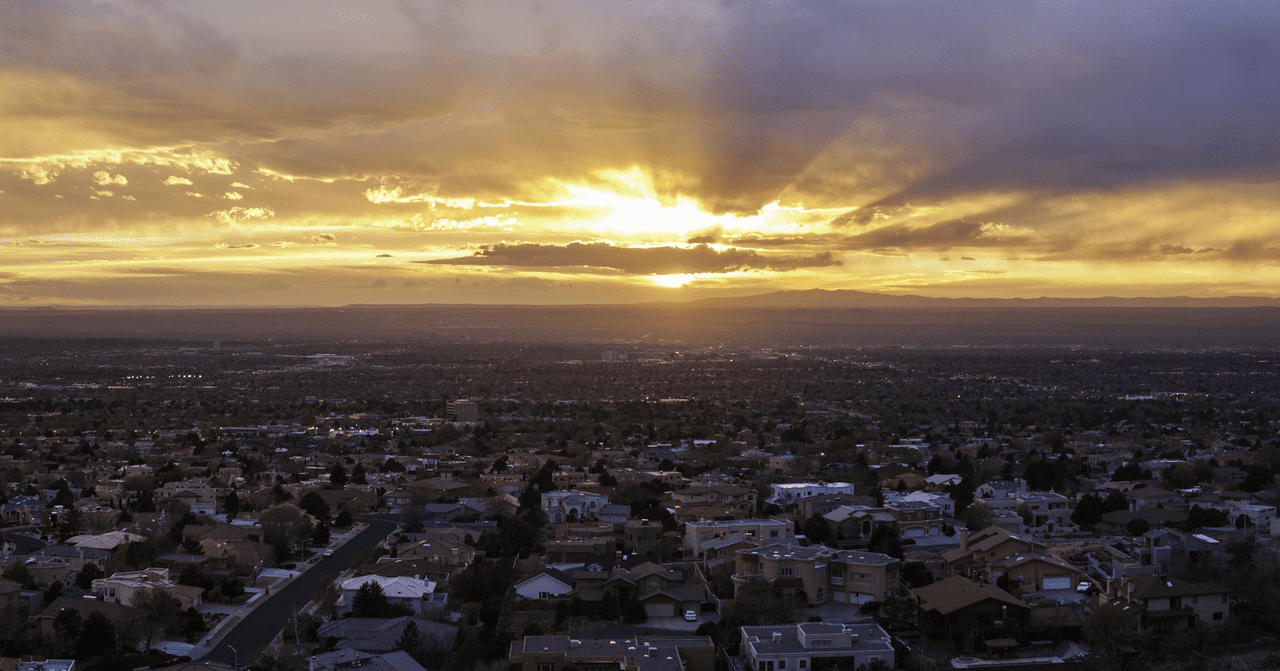 Albuquerque, New Mexico sunset - public domain