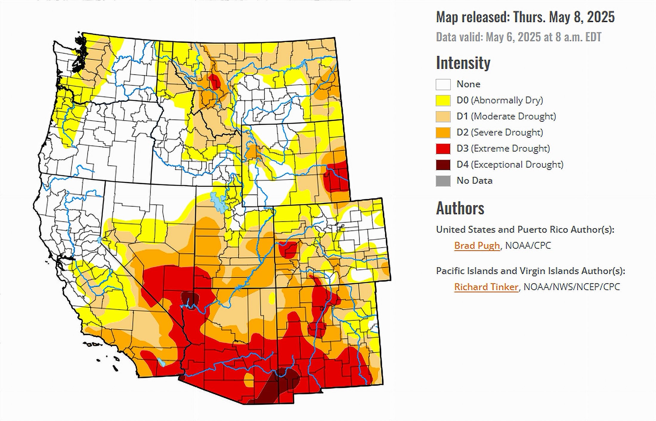 US Drought Monitor map