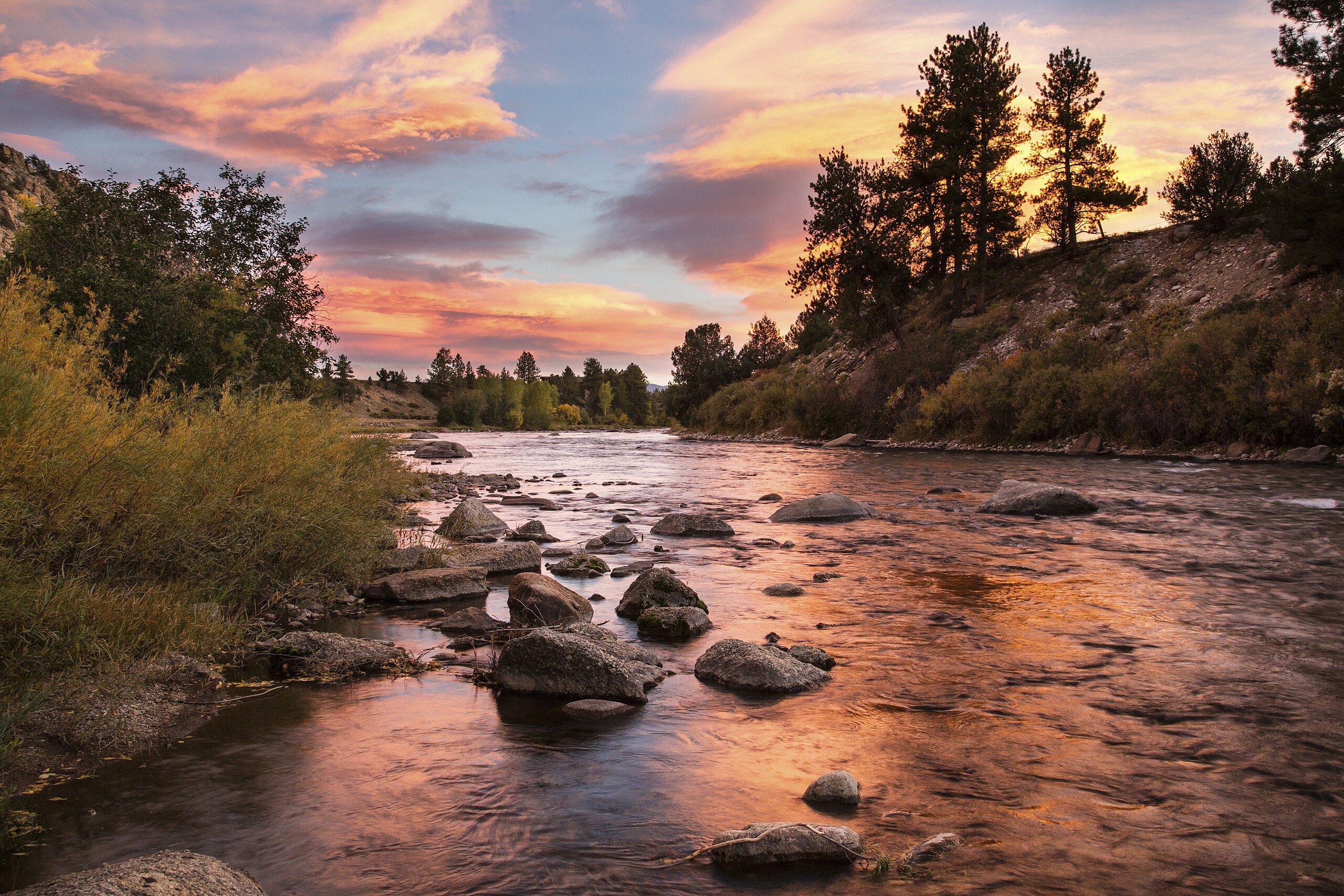 The Arkansas River in Colorado, recreational public land