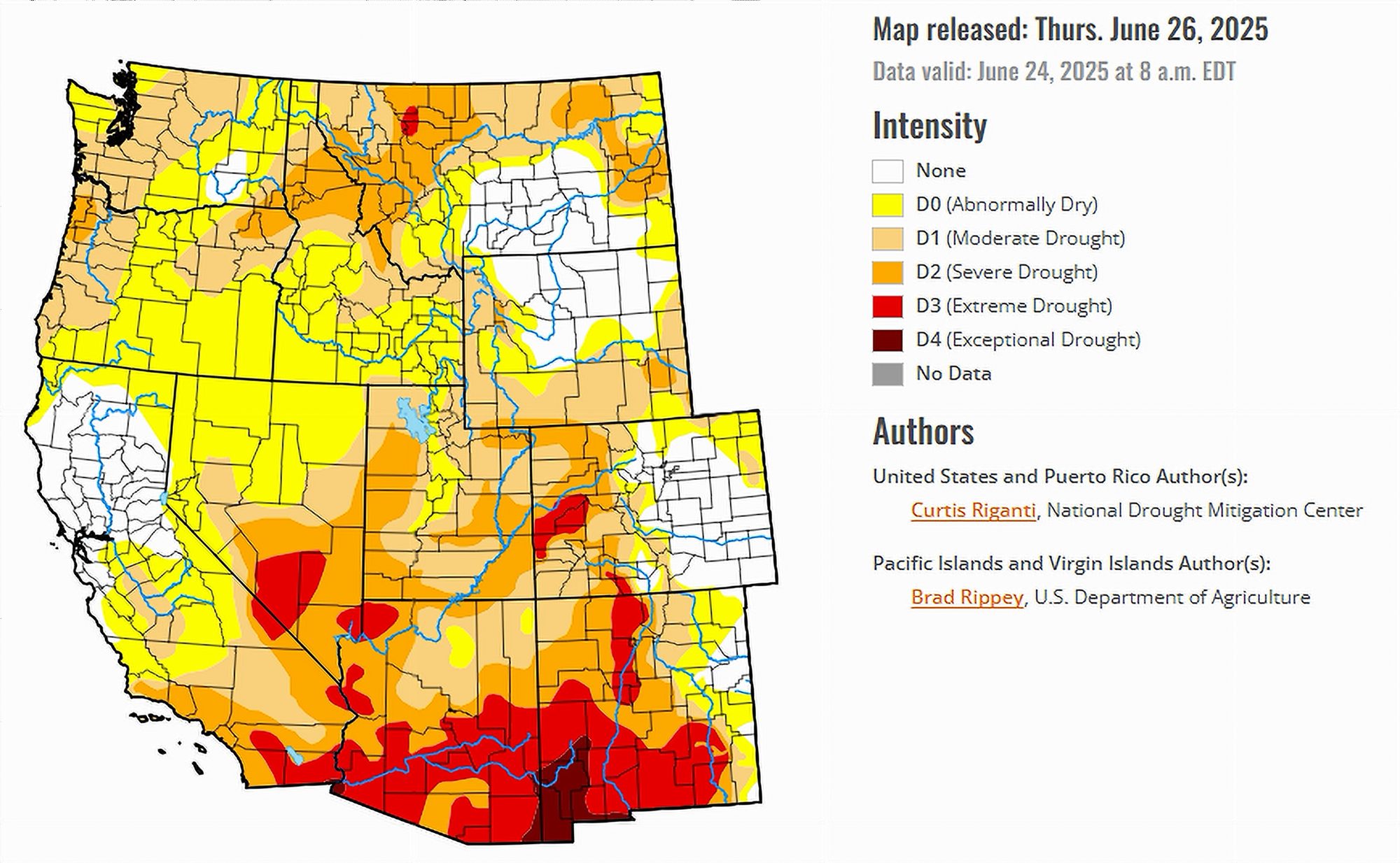 Map from drought report
