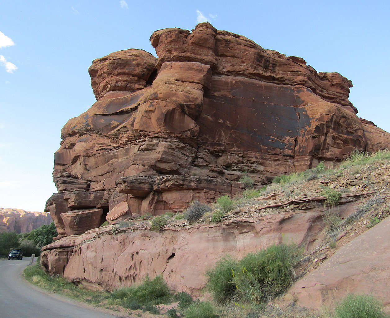A rock formation at Kane Creek Campground