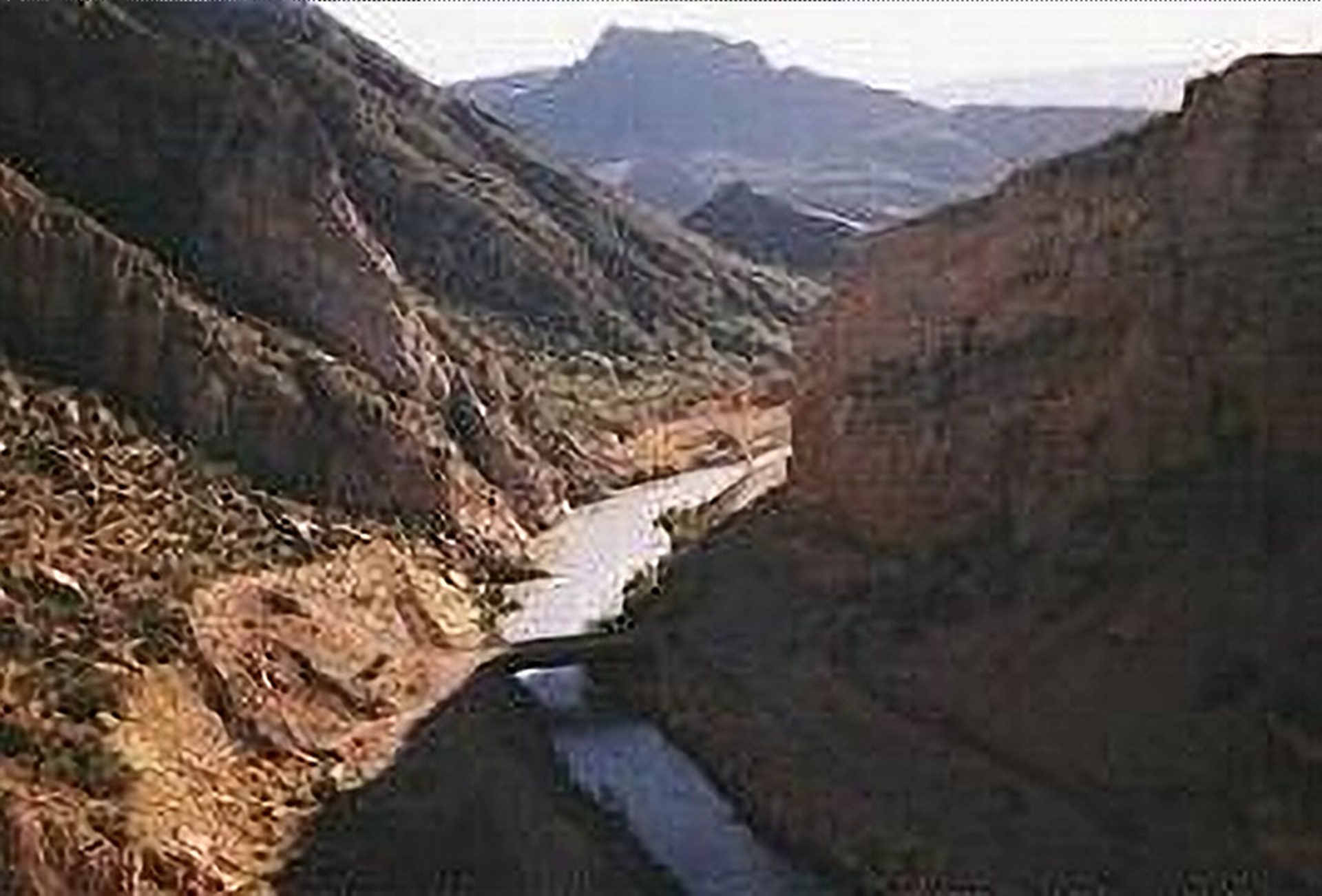 The Gila River behind Coolidge Dam in Arizona