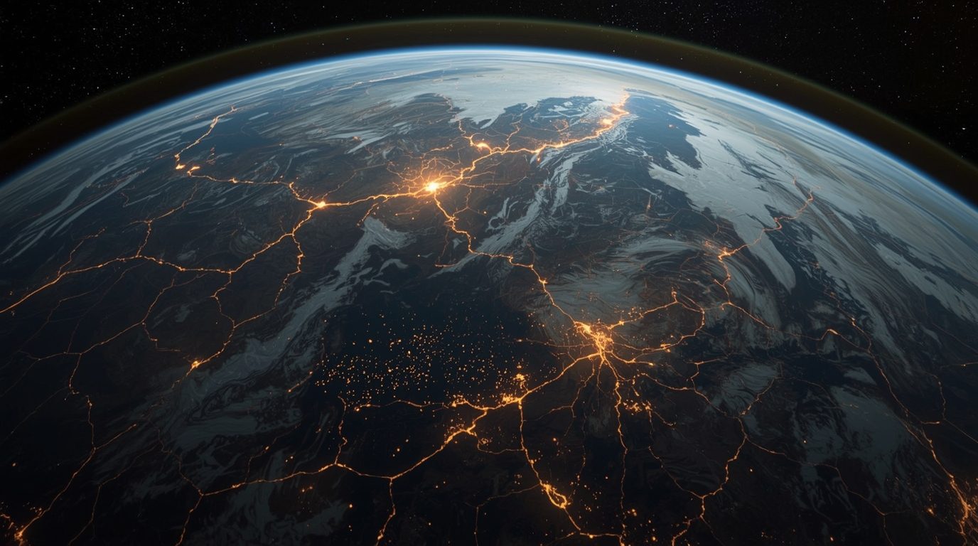 AI image depicting global groundwater depletion crisis