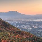A licensed image of Provo, Utah, showing water in the background. Utah is facing dropping reservoir levels.