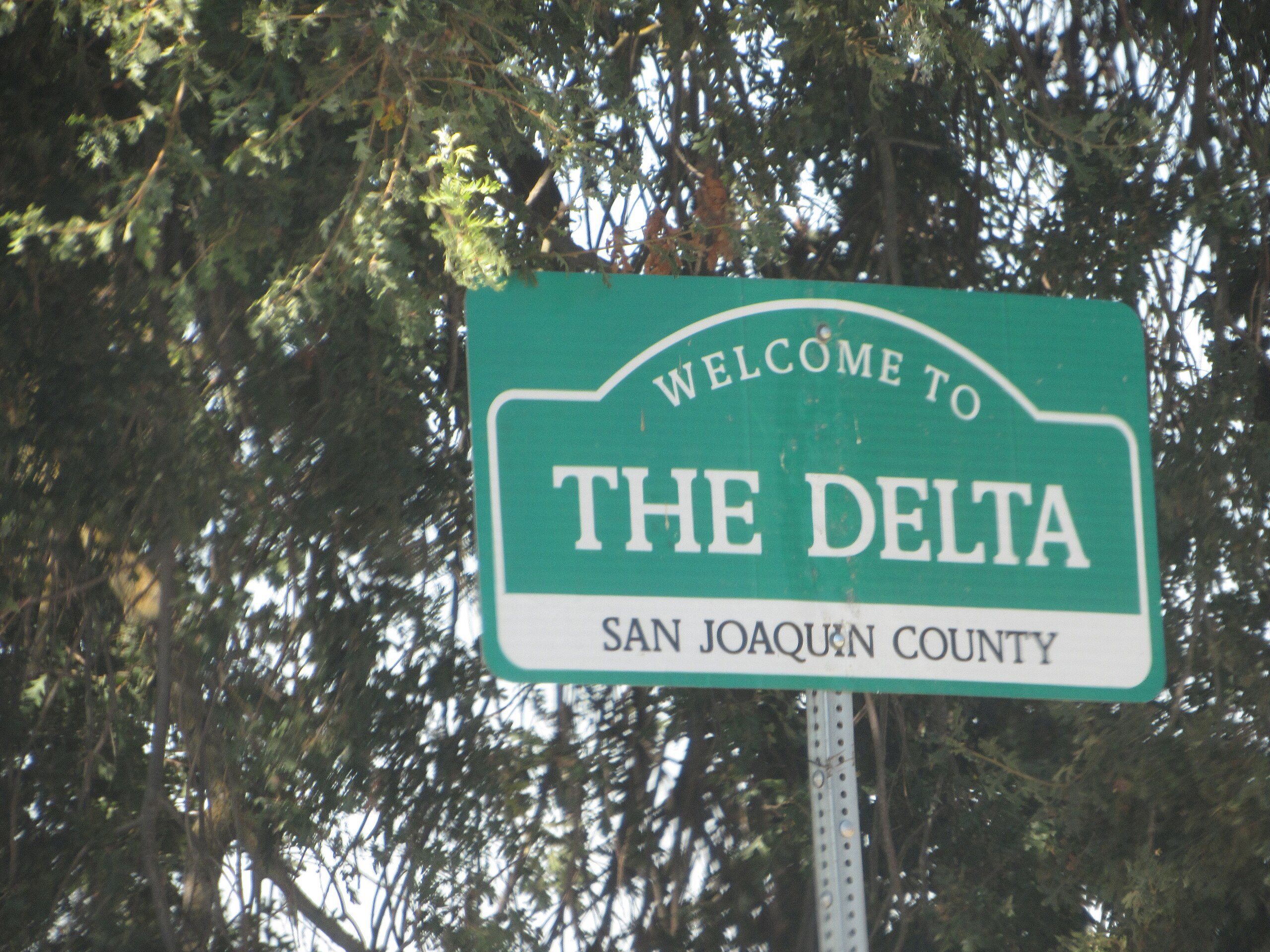 San Joaquin Delta welcome sign