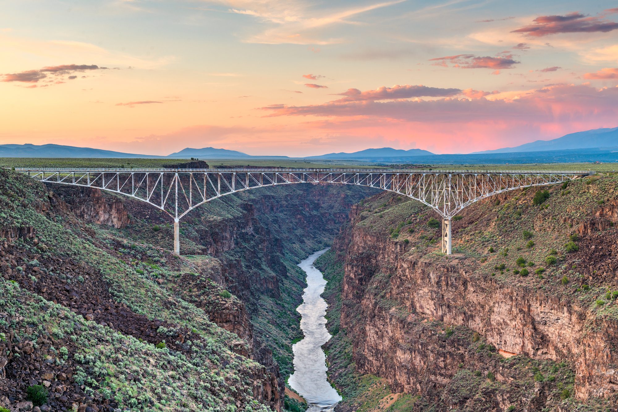 The Rio Grande and Gorge Bridge near Taos (licensed content)