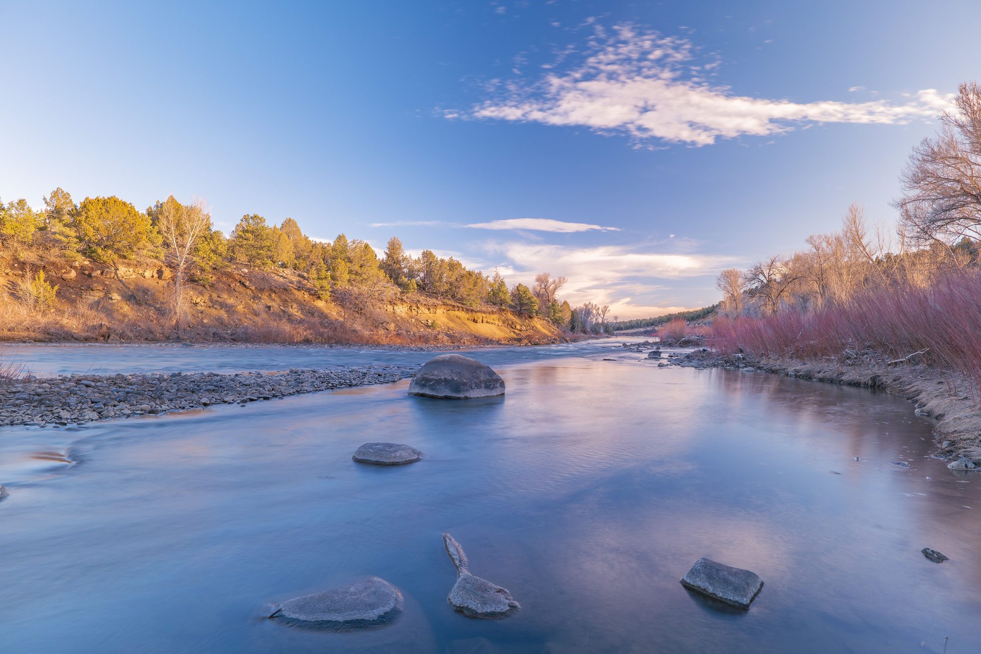 The Animus River in Wyoming (licensed content) used to illustrate river heatwaves