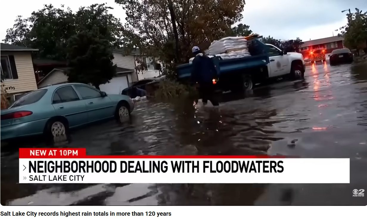 Record rainfall causes flooding in Salt Lake City area