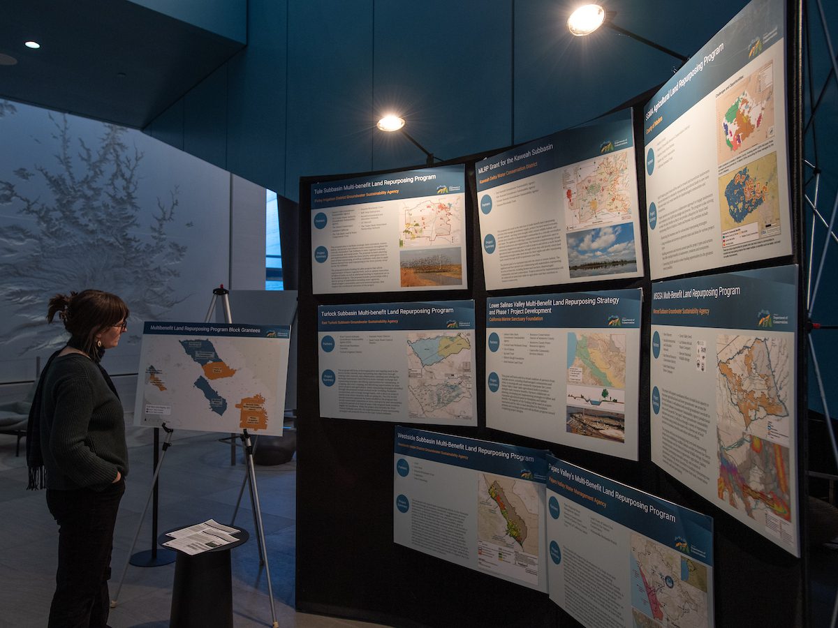 California Department of Water Resources' info display about the sustainable groundwater management act.