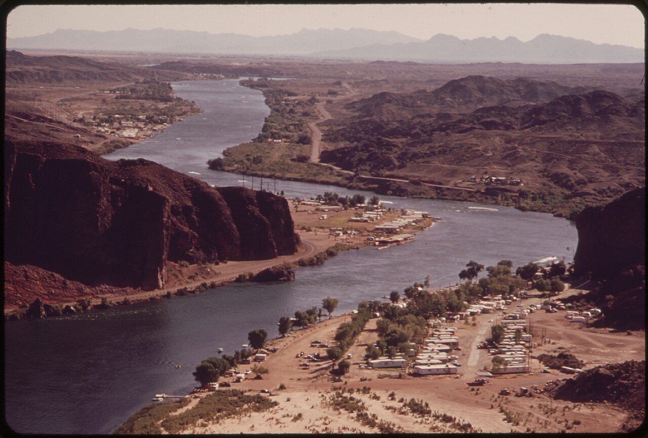 The Colorado River near Parker, Arizona (historic photo)