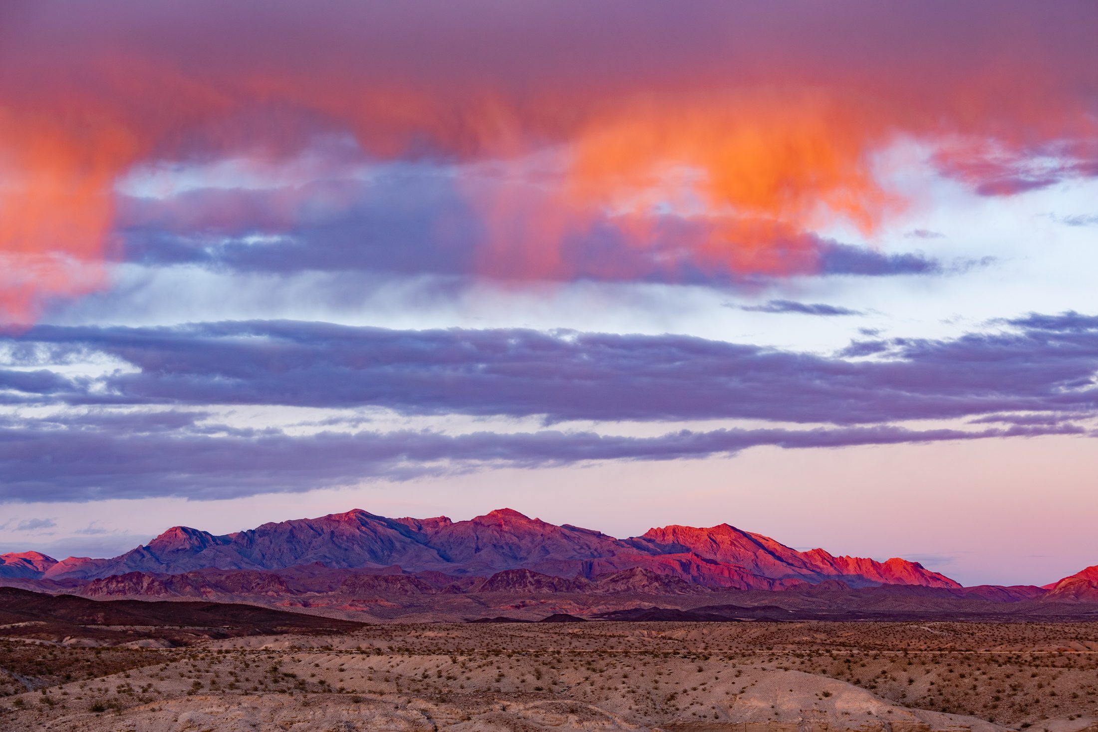Mohave Desert, Nevada sunset