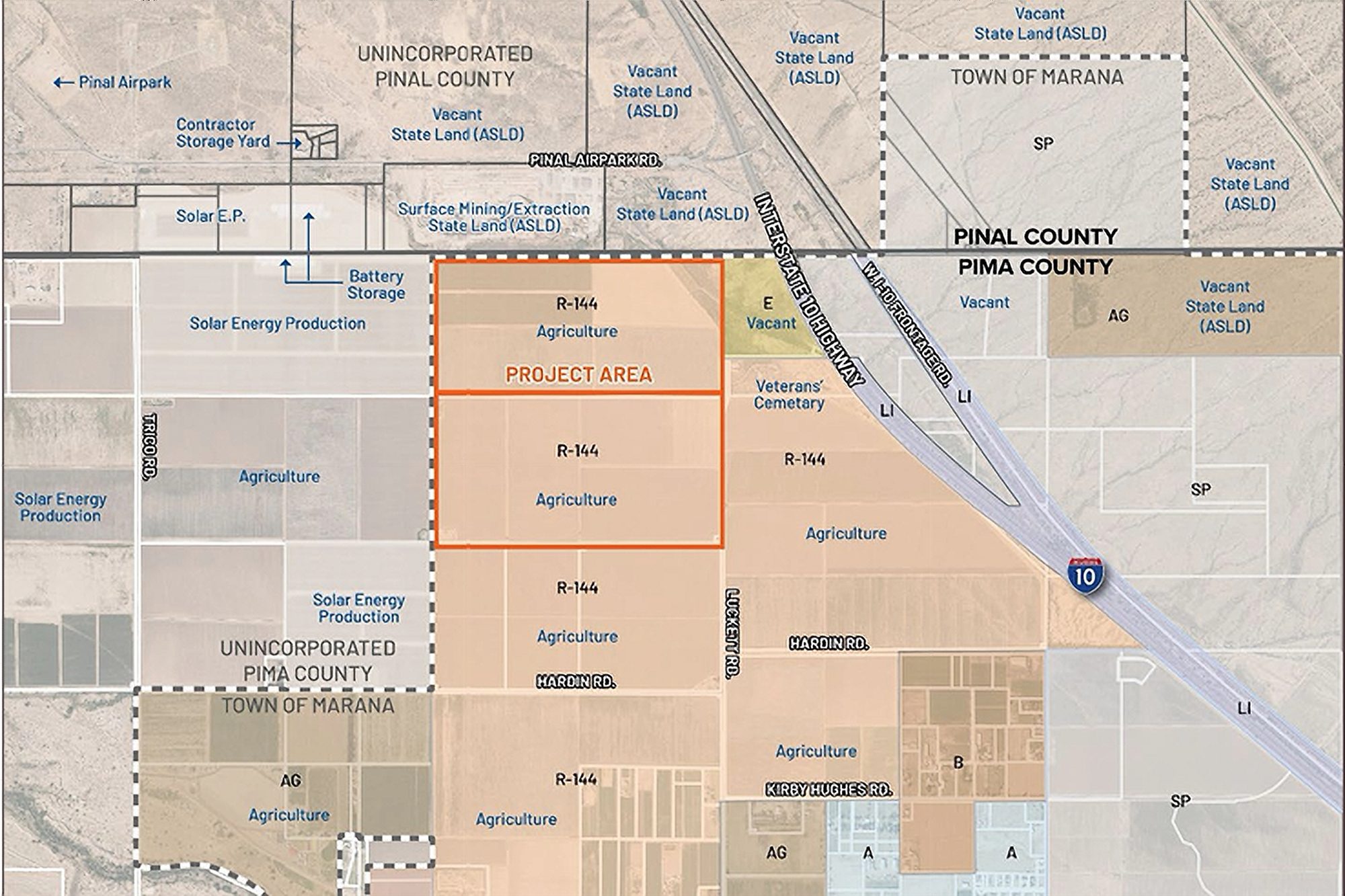 Luckett Data Center Project Map