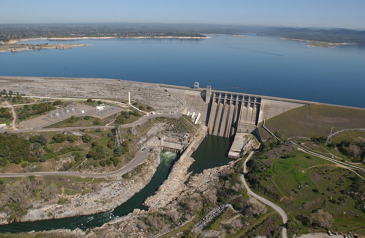 Folsom Dam and Reservoir in California