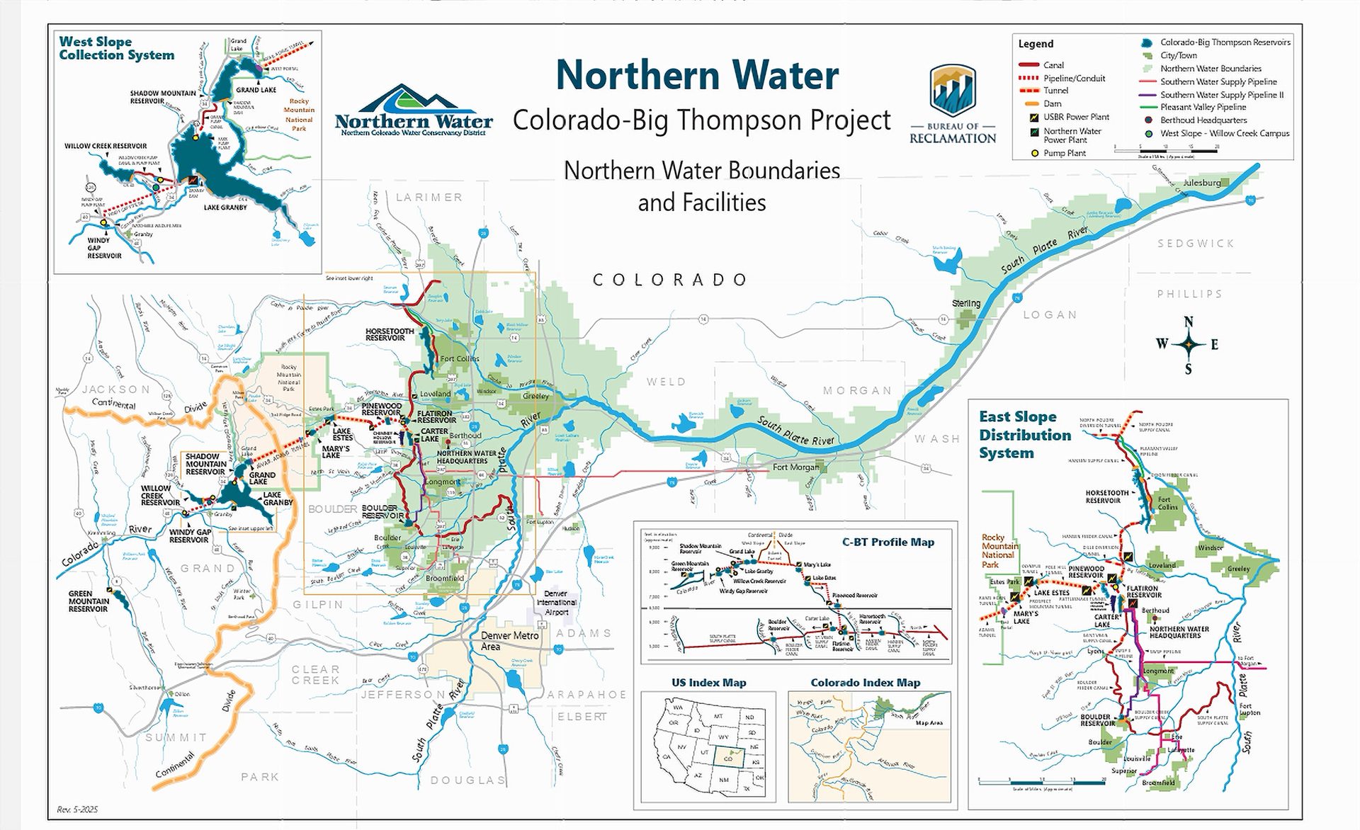 Map of the Colorado-Big Thompson Project