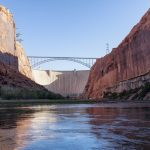 The Colorado River at Glen Canyon Dam in Arizona
