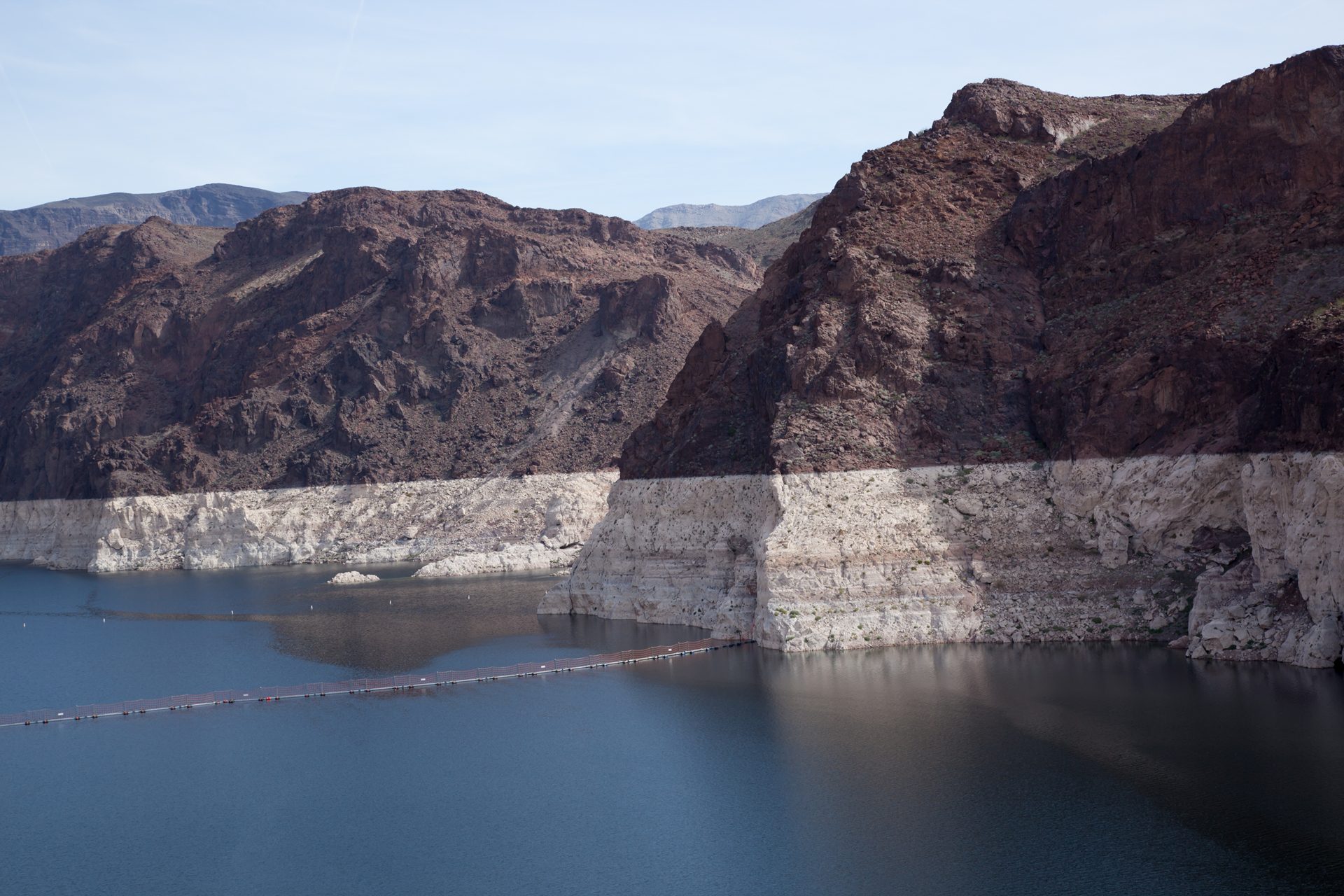 Rings showing low water level at Lake Mead, Colorado River
