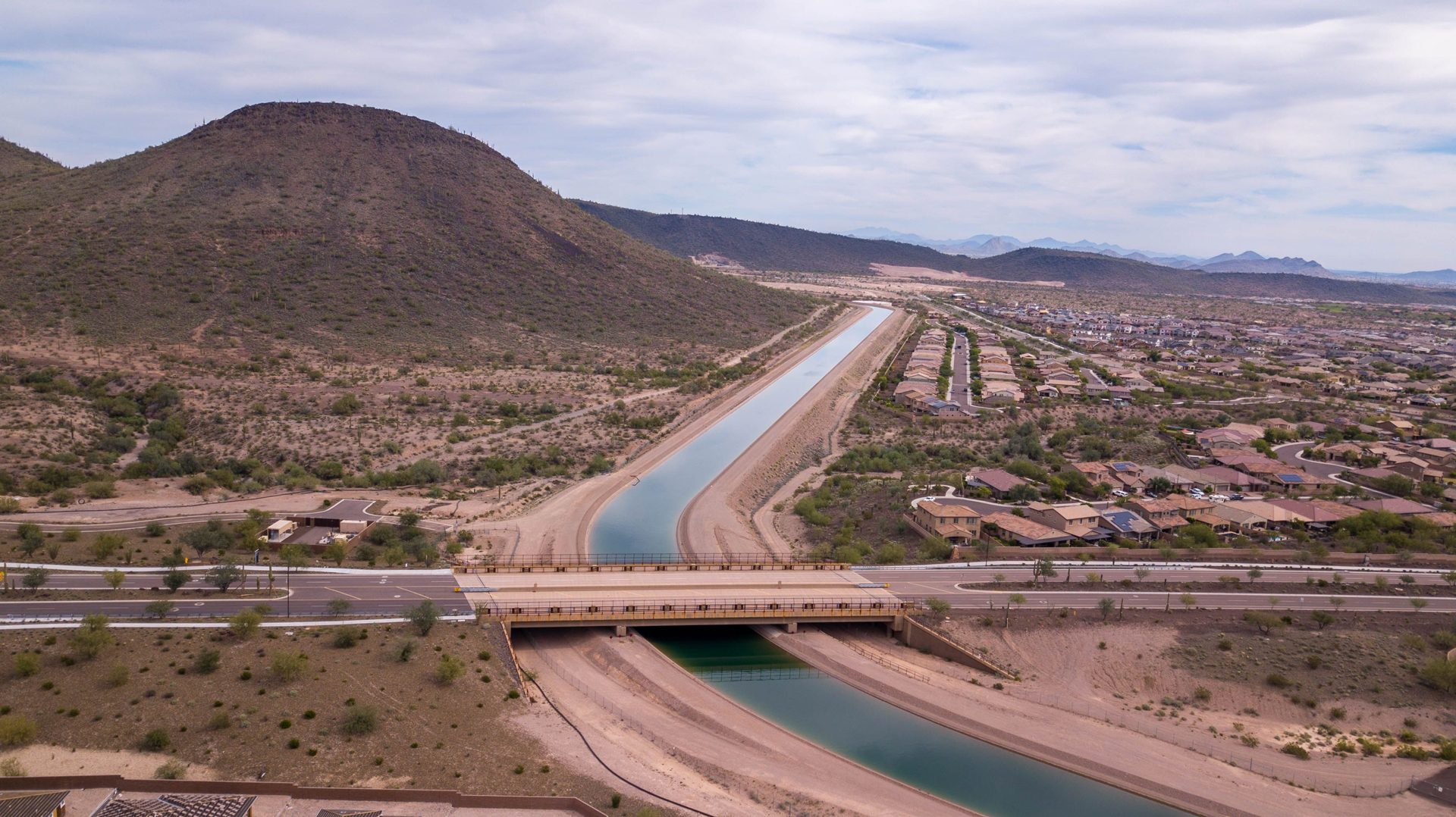 The Central Arizona Project canal that delivers Colorado River water