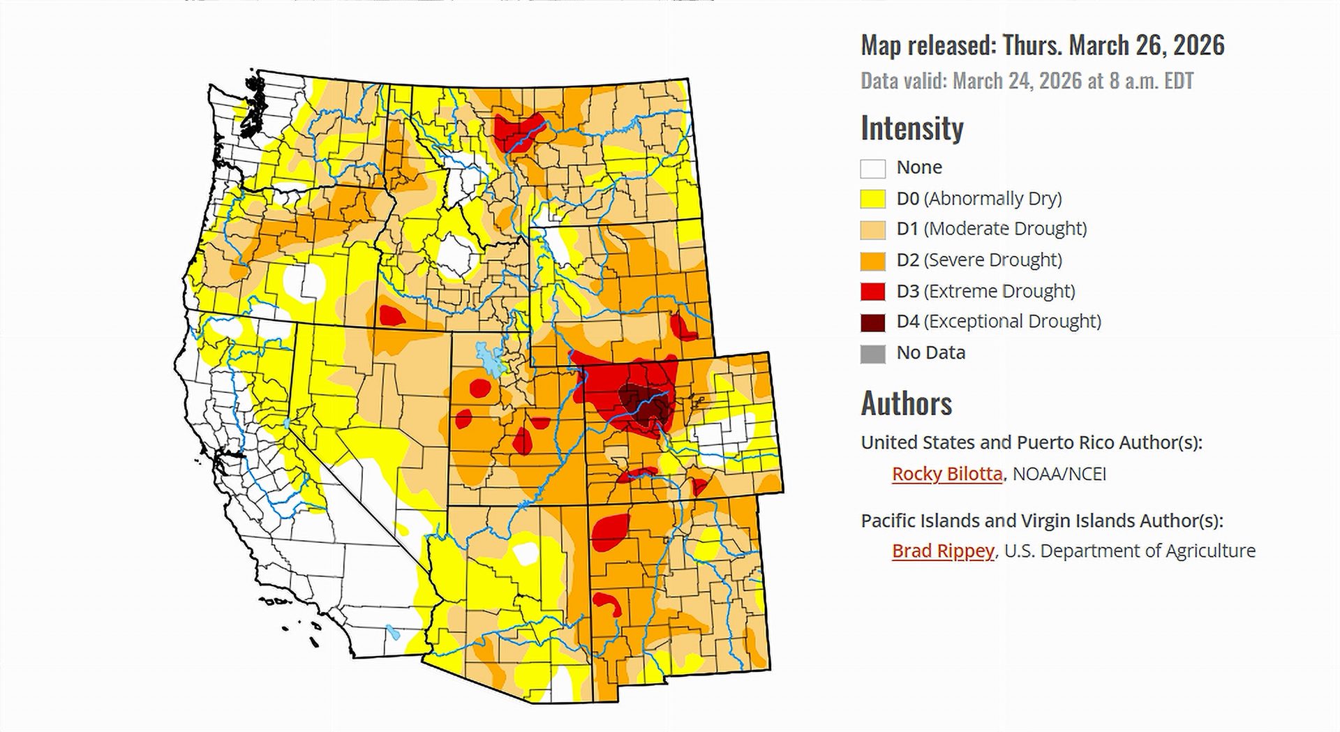 March 28 drought monitor map