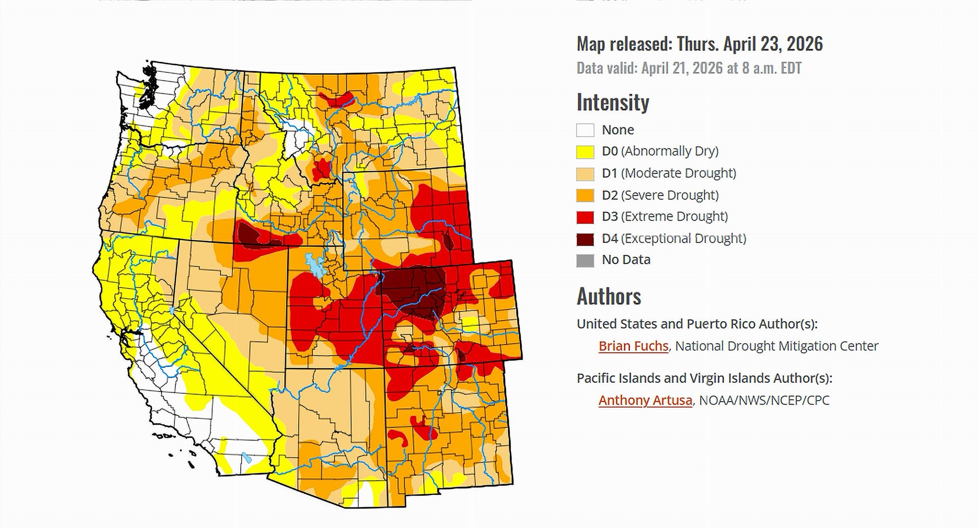 U.S. Drought Monitor Map