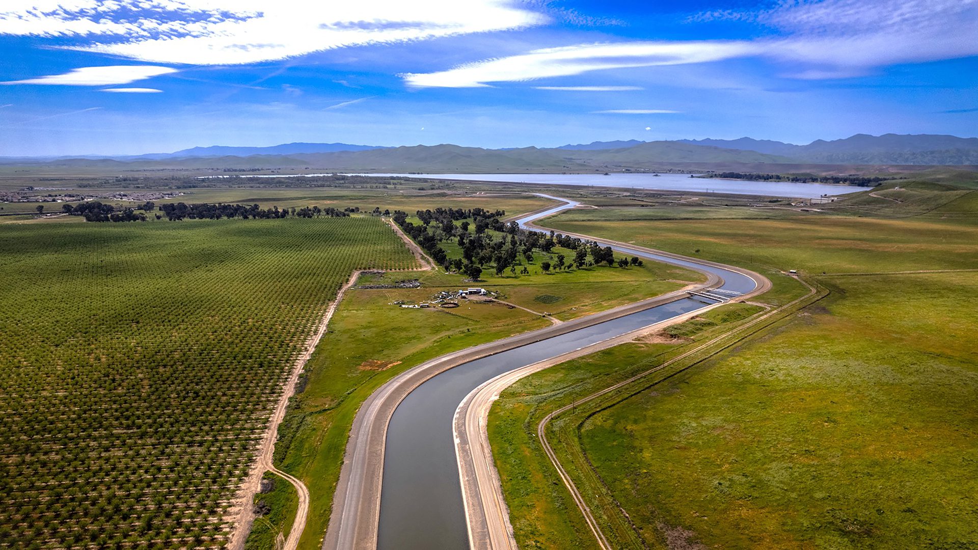 The Delta Mendota Canal, part of the California Central Valley Project