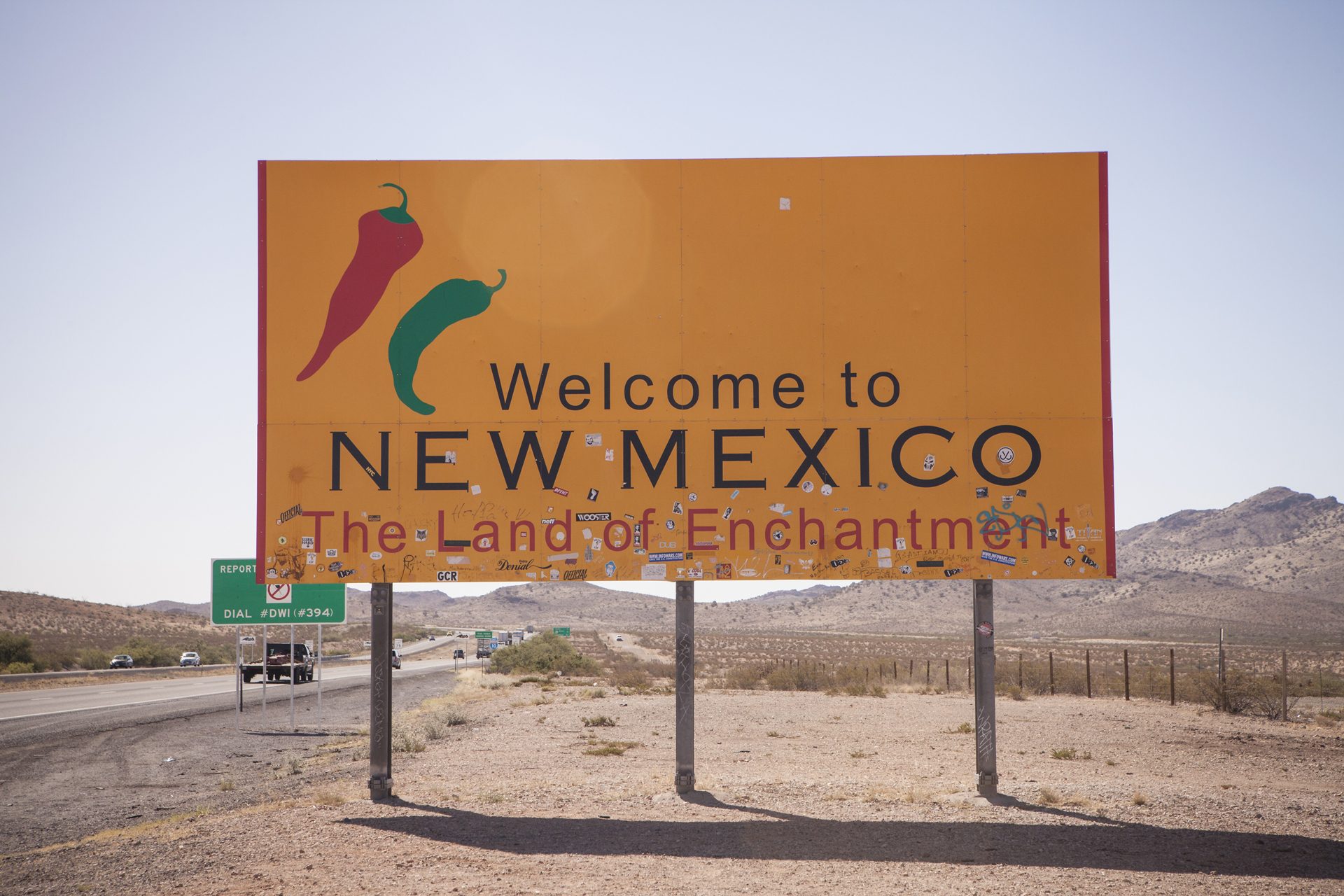 New Mexico welcome sign